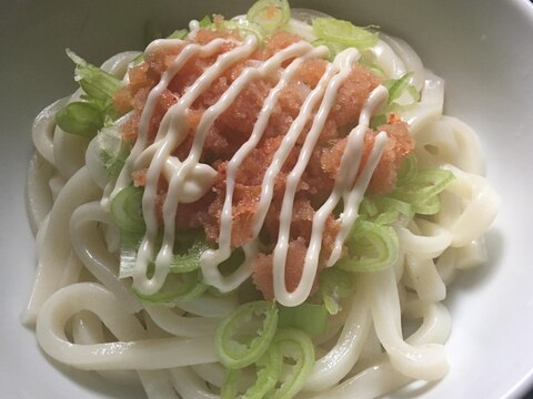 長ねぎと明太マヨの釜揚げうどん